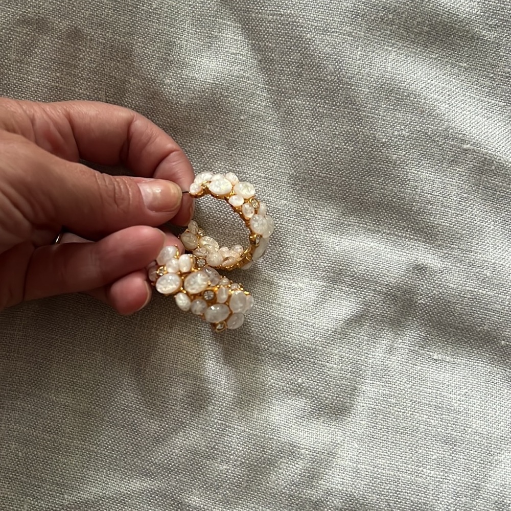BHLDN Malin Earrings Kenneth Jay Lane Gold Crystal